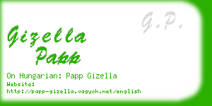 gizella papp business card